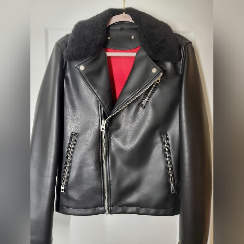 Zara faux leather jacket
